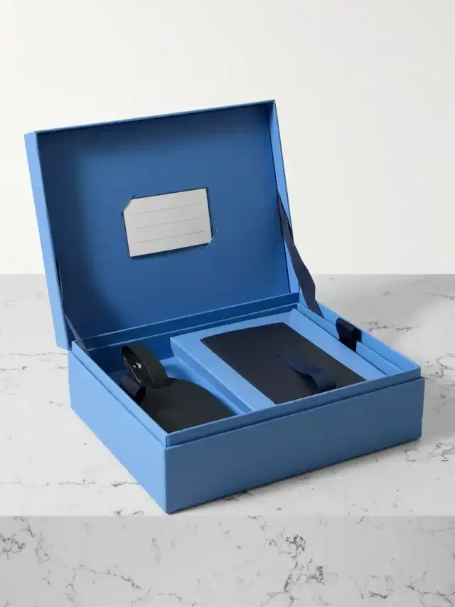 Panama Textured-leather Travel Gift Box Set