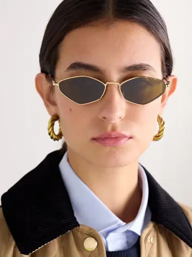 Miu Miu Eyewear Hexagon-frame Gold-tone Sunglasses | Thumbnail 2