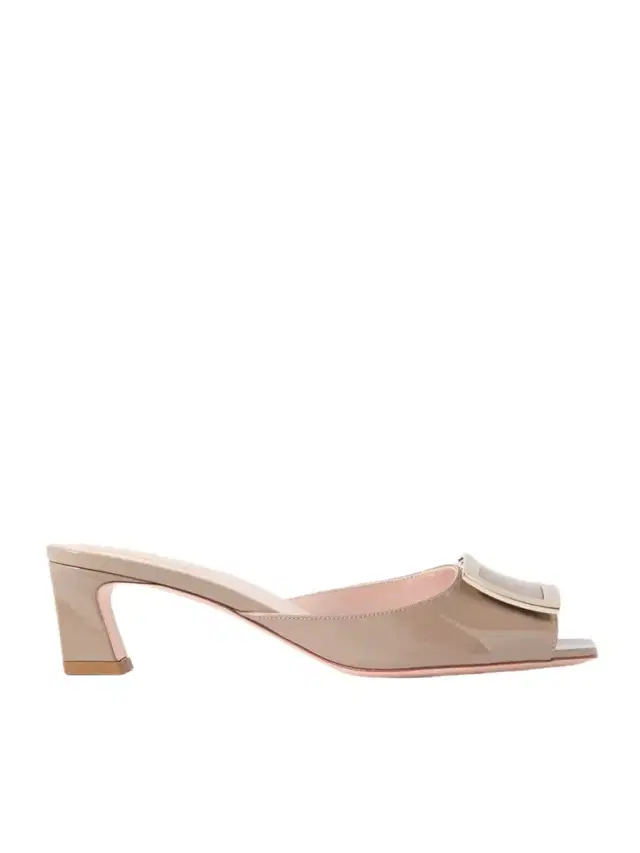 Roger Vivier Trompette 45 Embellished Patent-leather Mules