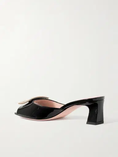 Roger Vivier Trompette 45 Embellished Patent-leather Mules | Thumbnail 3 Roger Vivier Trompette 45 Embellished Patent-leather Mules | Thumbnail 3