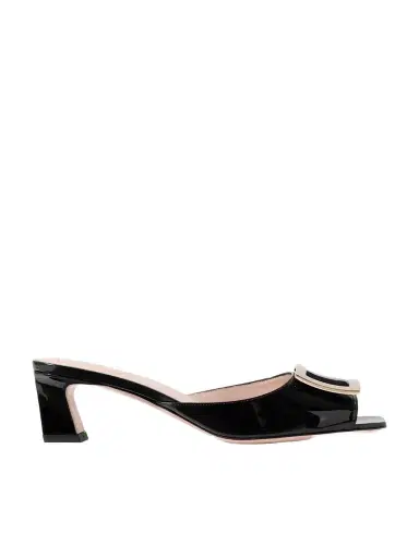 Roger Vivier Trompette 45 Embellished Patent-leather Mules | Thumbnail 1 Roger Vivier Trompette 45 Embellished Patent-leather Mules | Thumbnail 1