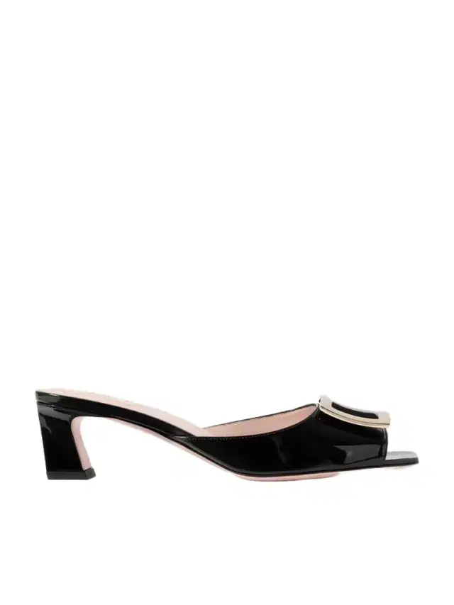 Roger Vivier Trompette 45 Embellished Patent-leather Mules