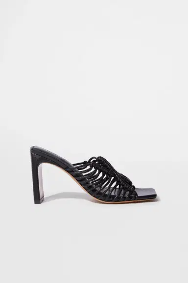Simkhai Audra Macrame Heeled Sandal | Thumbnail 2 Simkhai Audra Macrame Heeled Sandal | Thumbnail 2