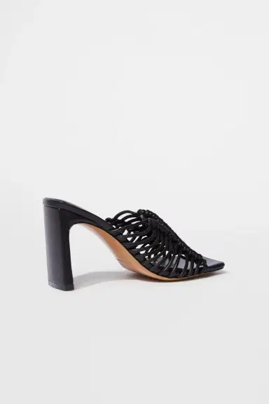 Simkhai Audra Macrame Heeled Sandal | Thumbnail 3 Simkhai Audra Macrame Heeled Sandal | Thumbnail 3