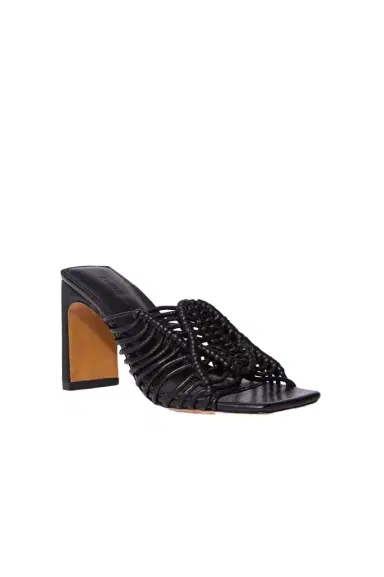 Simkhai Audra Macrame Heeled Sandal | Thumbnail 1 Simkhai Audra Macrame Heeled Sandal | Thumbnail 1