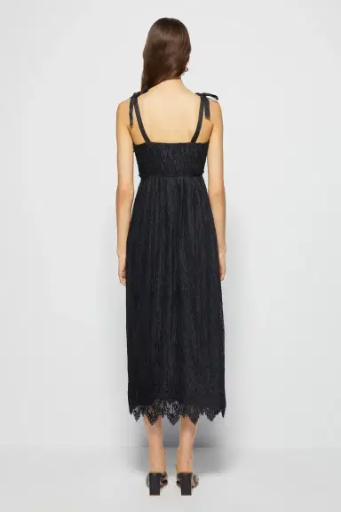 Simkhai Bonnie Silk Lace Plisse Dress | Thumbnail 6