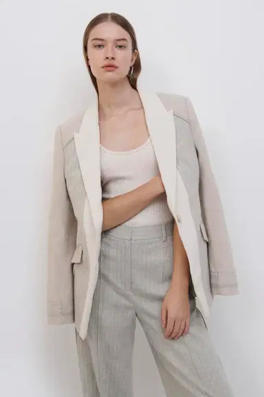 Simkhai Cecile Patchwork Blazer | Thumbnail 4