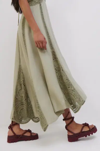 Simkhai Knox Crochet Midi Dress | Thumbnail 4