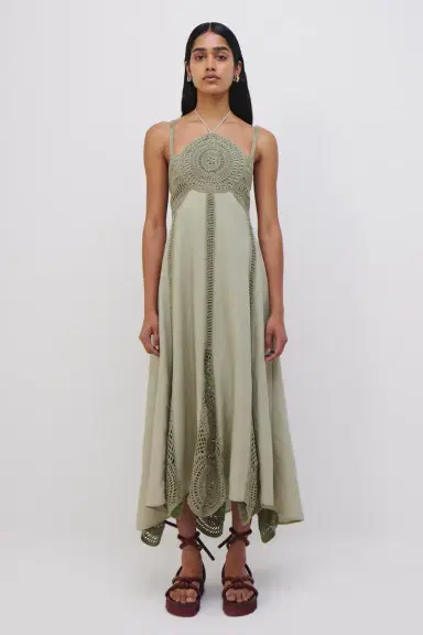 Simkhai Knox Crochet Midi Dress | Thumbnail 5