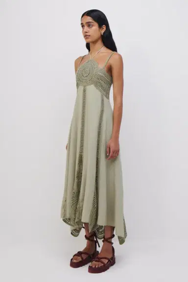 Simkhai Knox Crochet Midi Dress | Thumbnail 6