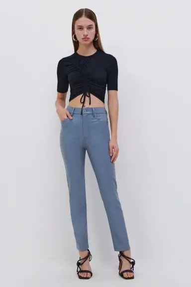 Simkhai River Eco Vegan Leather Pant | Thumbnail 2