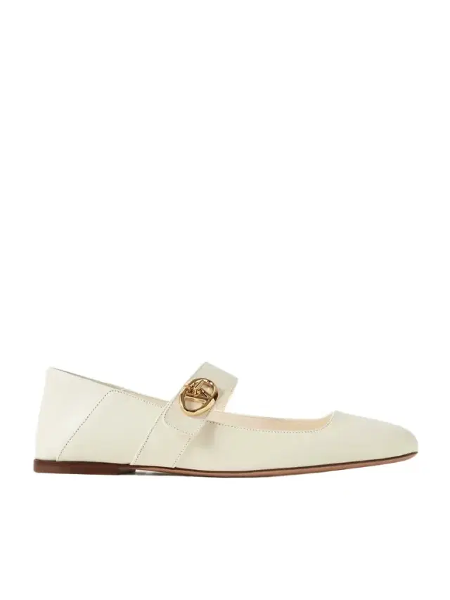 Vlogo Locker Leather Ballet Flats