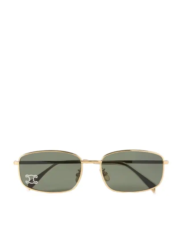 Triomphe Crystal-embellished Square-frame Gold-tone Sunglasses