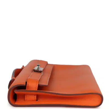 HERMÈS Hermes Kelly Cut Orange Swift Palladium Hardware | Thumbnail 3 HERMÈS Hermes Kelly Cut Orange Swift Palladium Hardware | Thumbnail 3
