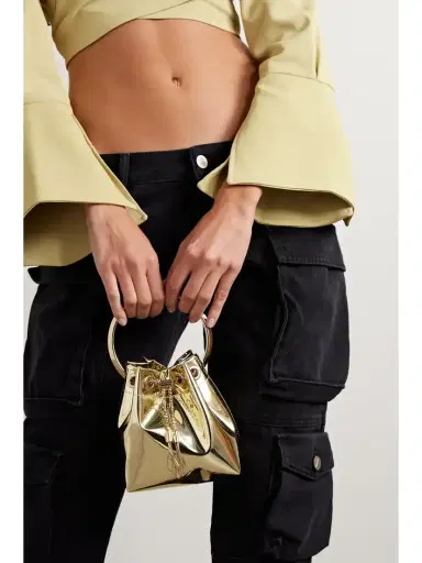 Jimmy Choo Bon Bon Metallic Mirrored-leather Bucket Bag | Thumbnail 6 Jimmy Choo Bon Bon Metallic Mirrored-leather Bucket Bag | Thumbnail 6