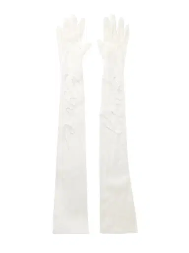 Halfpenny London Embroidered Tulle Gloves | Thumbnail 1