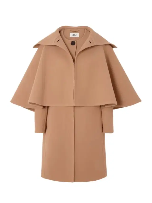 Cape-effect Layered Wool And Cashmere-blend Coat