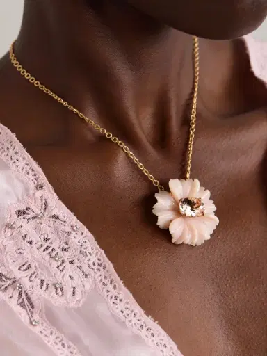 Irene Neuwirth Tropical Flower 18-karat Gold, Opal And Morganite Necklace | Thumbnail 2 Irene Neuwirth Tropical Flower 18-karat Gold, Opal And Morganite Necklace | Thumbnail 2