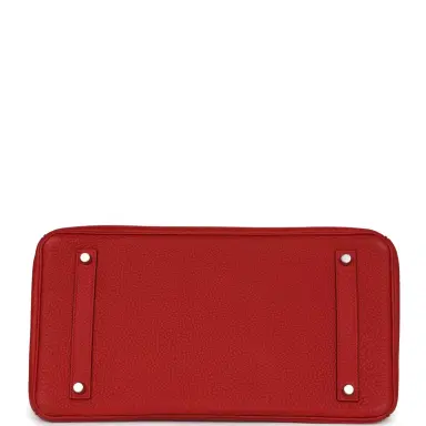 HERMÈS Pre-owned Hermes Birkin 35 Rouge Casaque Togo Palladium Hardware | Thumbnail 6 HERMÈS Pre-owned Hermes Birkin 35 Rouge Casaque Togo Palladium Hardware | Thumbnail 6