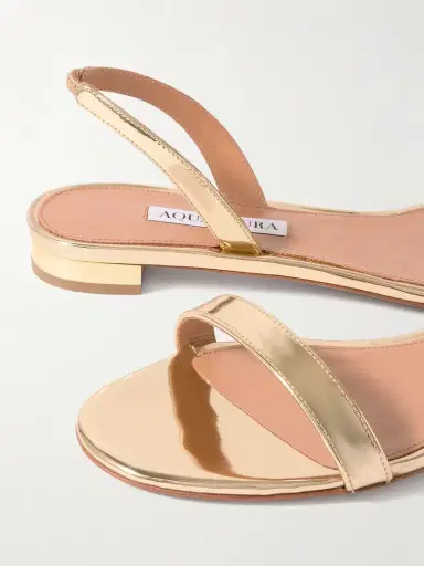 Aquazzura So Nude Mirrored-leather Slingback Sandals | Thumbnail 4