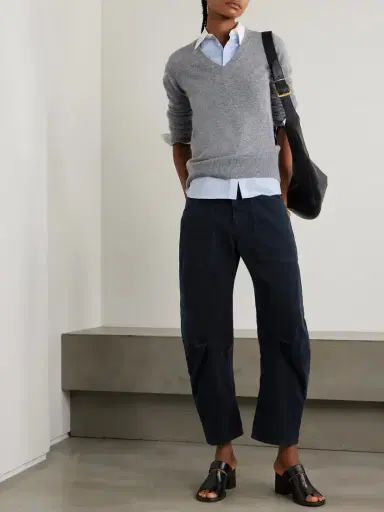 Nili Lotan Shon Cotton-blend Corduroy Tapered Pants | Thumbnail 2 Nili Lotan Shon Cotton-blend Corduroy Tapered Pants | Thumbnail 2