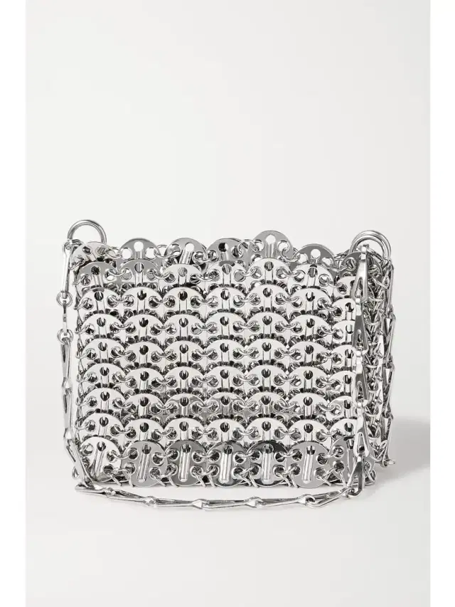 Rabanne Nano 1969 Paillette-embellished Chainmail Shoulder Bag