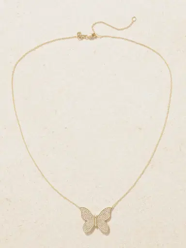 Sydney Evan Large Butterfly 14-karat Gold Diamond Necklace | Thumbnail 4 Sydney Evan Large Butterfly 14-karat Gold Diamond Necklace | Thumbnail 4