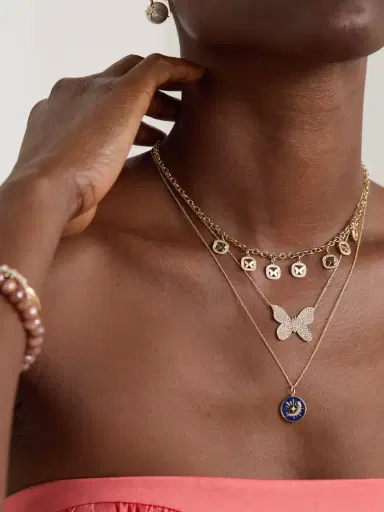 Sydney Evan Large Butterfly 14-karat Gold Diamond Necklace | Thumbnail 5 Sydney Evan Large Butterfly 14-karat Gold Diamond Necklace | Thumbnail 5