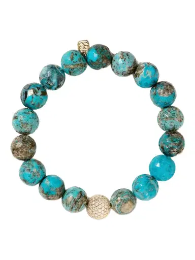 Sydney Evan 14-karat Gold, Turquoise And Diamond Bracelet | Thumbnail 1 Sydney Evan 14-karat Gold, Turquoise And Diamond Bracelet | Thumbnail 1
