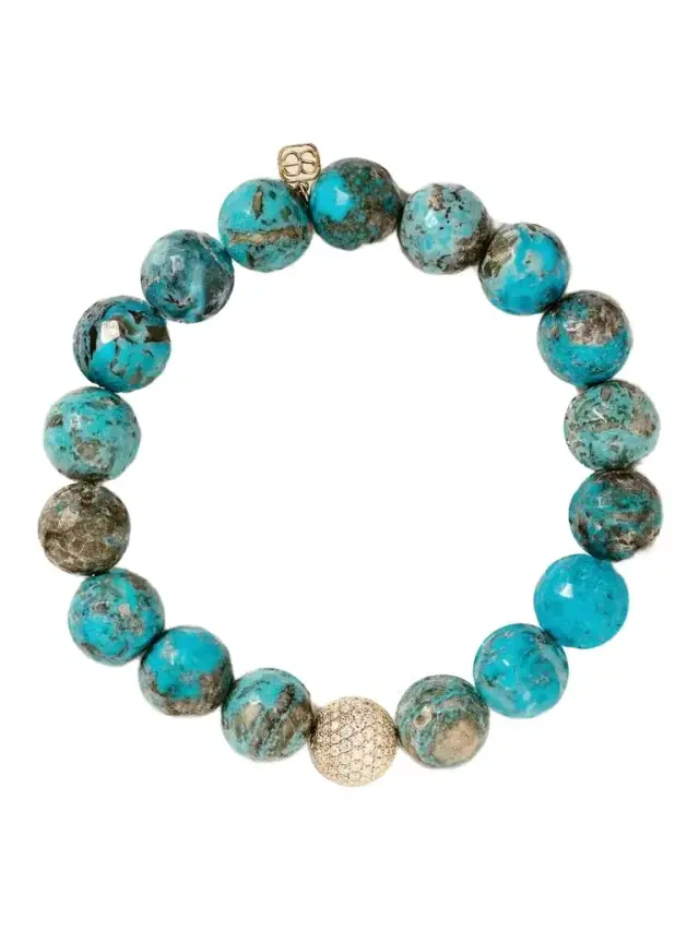 14-karat Gold, Turquoise And Diamond Bracelet