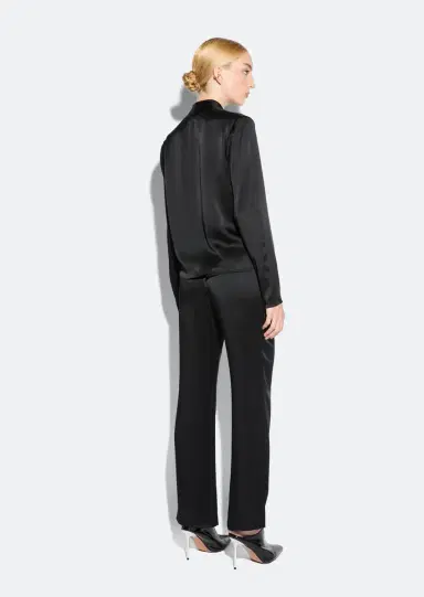 Lapointe Satin Tapered Pleated Pant | Thumbnail 2 Lapointe Satin Tapered Pleated Pant | Thumbnail 2