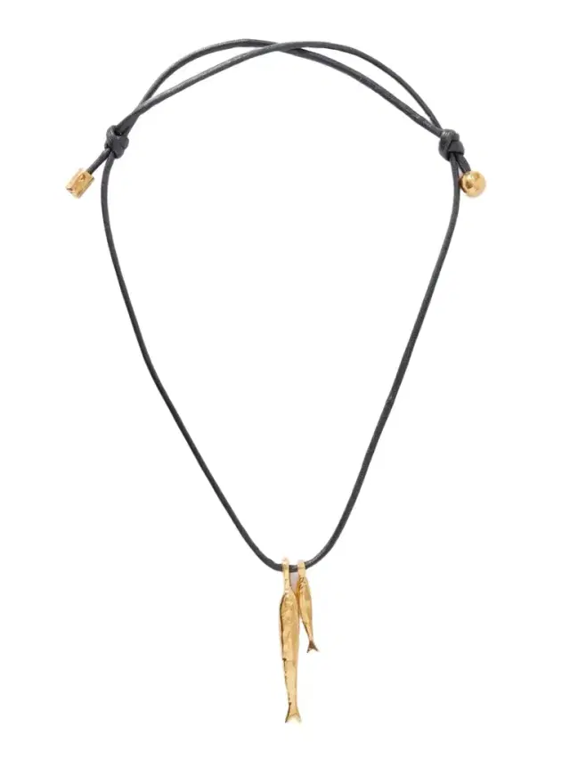 + Net Sustain Gone Fishing Gold-plated Cord Necklace