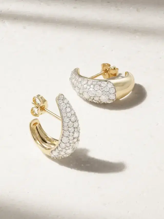 Signature 14-karat Gold Diamond Earrings
