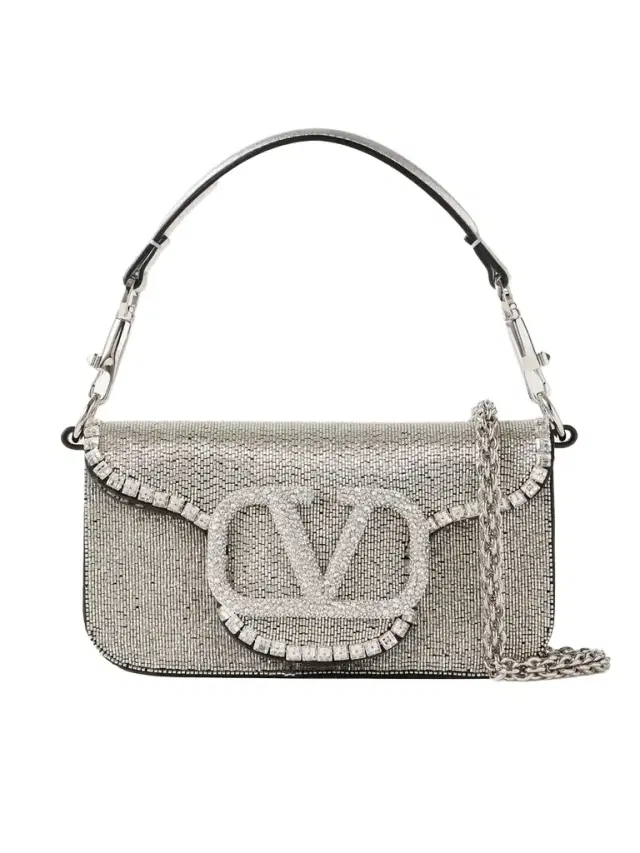 Locò Vlogo Small Embellished Leather Shoulder Bag