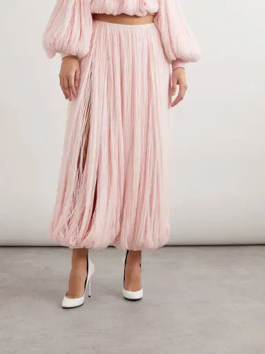 Alaïa Fringed Wool Tapered Pants | Thumbnail 3 Alaïa Fringed Wool Tapered Pants | Thumbnail 3