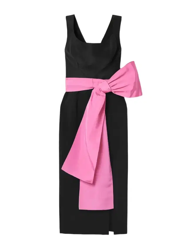 Belted Silk-faille And Crepe Midi Dress