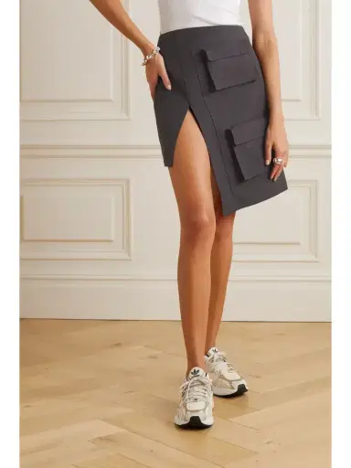 Off-White Asymmetric Cotton-blend Twill Mini Skirt | Thumbnail 3 Off-White Asymmetric Cotton-blend Twill Mini Skirt | Thumbnail 3