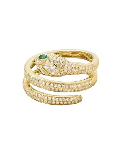 Anita Ko 18-karat Gold, Diamond And Emerald Ring | Thumbnail 1 Anita Ko 18-karat Gold, Diamond And Emerald Ring | Thumbnail 1