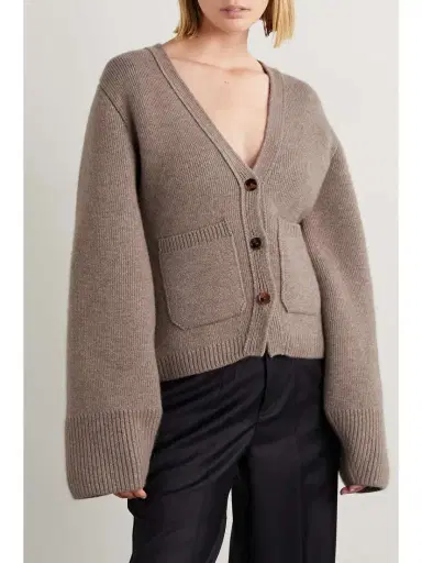 Khaite Scarlet Cashmere-blend Cardigan - x large | Thumbnail 3