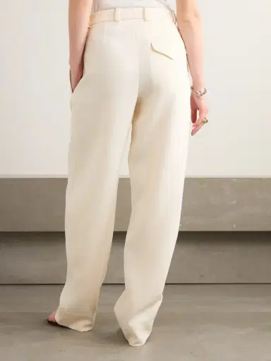 Wardrobe.NYC + Hailey Bieber Pleated Wool-twill Tapered Pants | Thumbnail 4