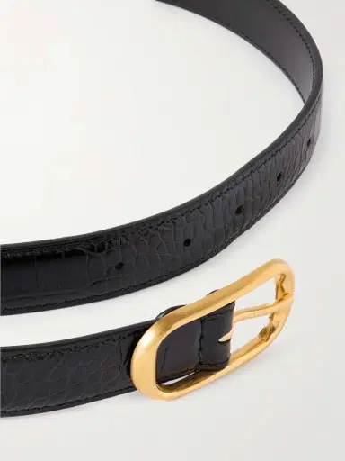 Nili Lotan Reine Croc-effect Leather Belt | Thumbnail 3 Nili Lotan Reine Croc-effect Leather Belt | Thumbnail 3