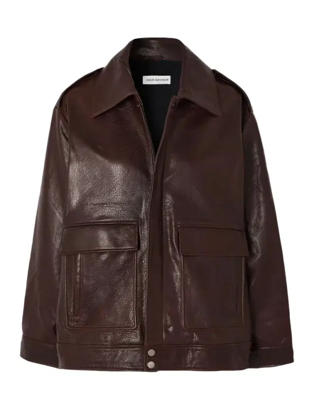 Drey Oversized Textured-leather Jacket