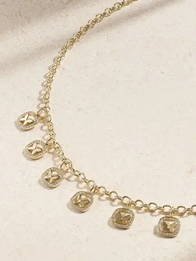 Sydney Evan Open Icon Butterfly 14-karat Gold Diamond Necklace | Thumbnail 1 Sydney Evan Open Icon Butterfly 14-karat Gold Diamond Necklace | Thumbnail 1