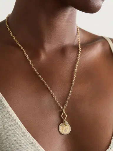 Sydney Evan Icon Combo 14-karat Gold, Diamond And Enamel Necklace | Thumbnail 2