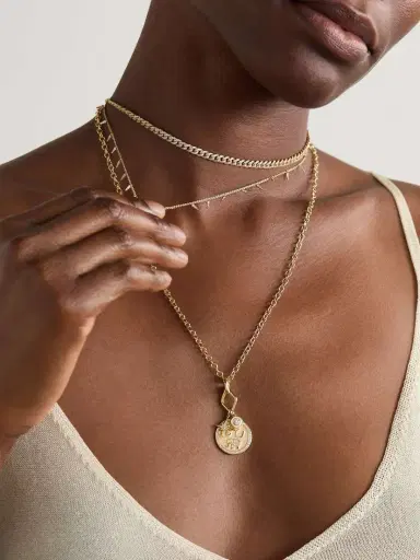 Sydney Evan Icon Combo 14-karat Gold, Diamond And Enamel Necklace | Thumbnail 5