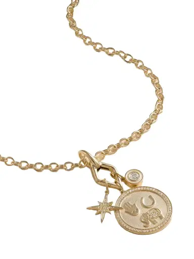 Sydney Evan Icon Combo 14-karat Gold, Diamond And Enamel Necklace | Thumbnail 1