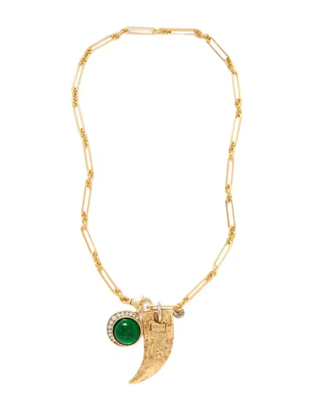Long Links Plus One Gold-plated Crystal Necklace