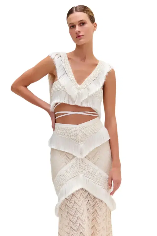 Fringe Trim Cropped Top