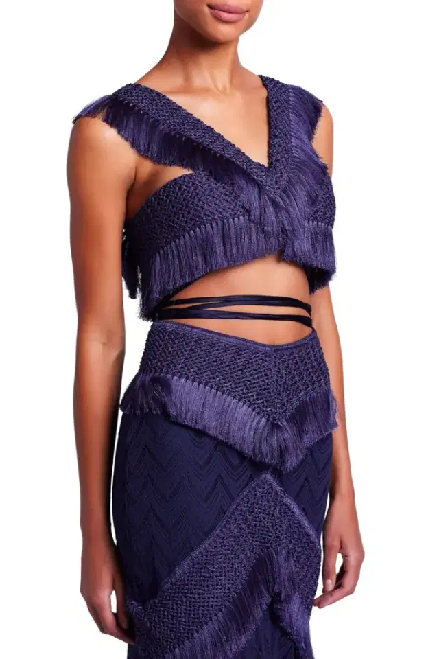Fringe Trim Cropped Top (FINAL SALE)