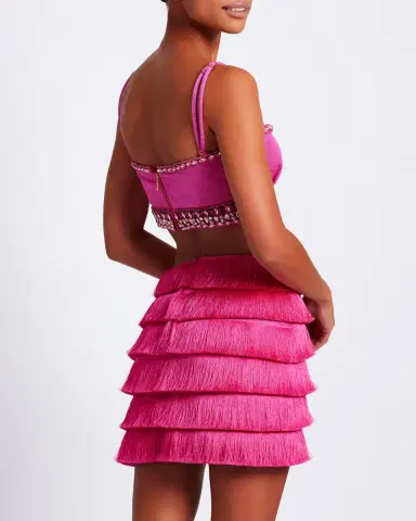 PatBo Hand-Beaded Fringe Mini Dress | Thumbnail 4 PatBo Hand-Beaded Fringe Mini Dress | Thumbnail 4